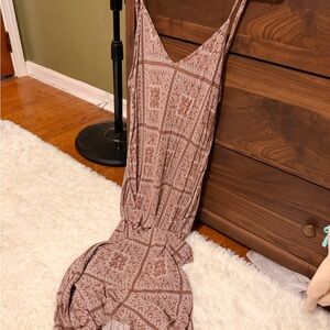 Elegant Brown Midi Dress